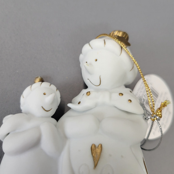 Roman Inc Snowman #2356 Mother Child Christmas Ornament Pierced Porcelain 2004 - Picture 10 of 14